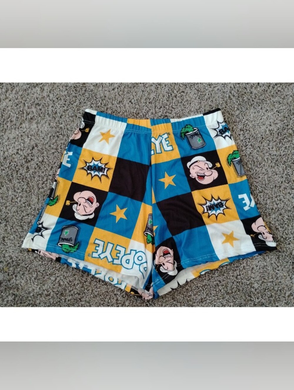 Popeye The Sailor Man Graphic Boxer Briefs / Lounge Shorts - Men's Size Large (L